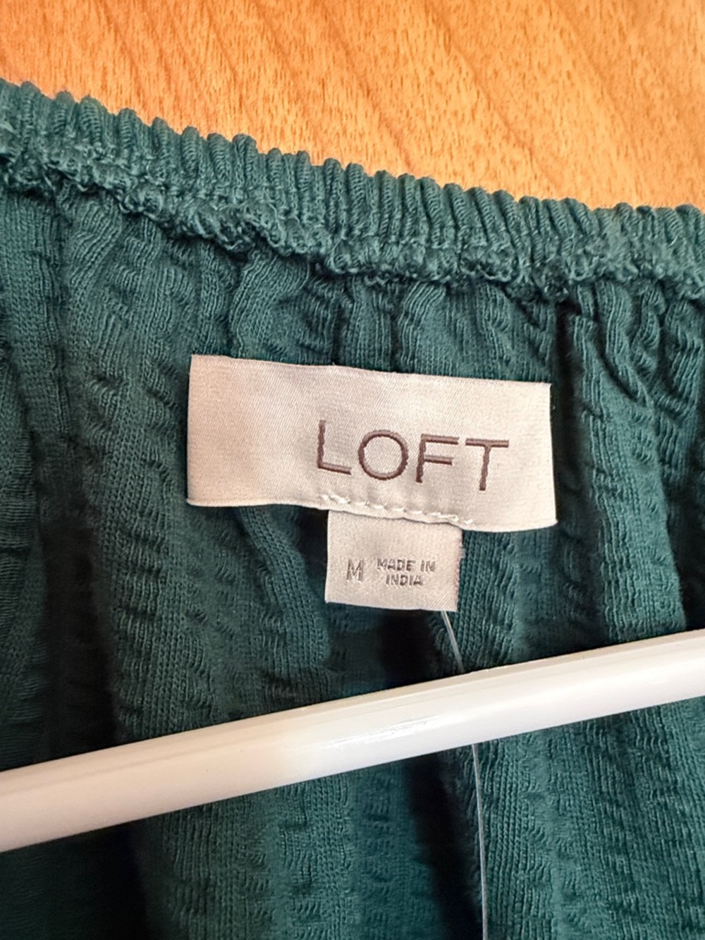 Loft Teal Puff-Sleeve Ruched Top - Picture 2 of 7